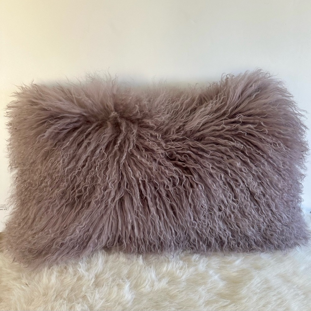 Z Galleries Mongolian Lumbar Pillow-Amethyst